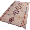 ivory-moroccan-beni-ourain-style-rug-multicolor Full-length product shot on white background showing the complete Moroccan Berber rug with symmetrical geometric and tribal motifs.