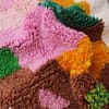 tribal-colorful-moroccan-wool-rug Multicolor handmade Moroccan carpet texture detail