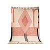diamond-moroccan-pink-wool rug Handmade Diamond Wool Moroccan Rug, Beni Ourain Rug, Custom Moroccan Rug, Berber Rug