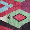 handmade-tribal-rug-moroccan-azilal-style Distant view of handmade Azilal rug placed in a living space