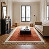 Terracotta-wool-rug Beni Ourain Rug Terracotta Brown, Moroccan Rug 8x10, Handmade Wool Rug, Berber Carpet, Boho Living Room, High Pile Area Rug