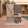 abstract-black-white-moroccan-rug-handmade-berber-wool-area-rug Abstract Berber Wool Rug | Black White Moroccan Tribal Carpet | Large Geometric Abstract Rug