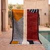 abstract-moroccan-rug-plush-wool-carpet-geometric-berber-rug Modern Colorblock Moroccan Rug | Handmade Berber Wool Area Rug | Geometric Color Block Carpet | Boho Living Room Rug | Custom Size