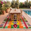 abstract-moroccan-wool-rug-rainbow-berber-style Colorful Moroccan Rug, Artistic Moroccan Wool Rug, Custom Morrocan Rug, Handmade Carpet