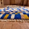 artisan-berber-carpet-colorful-moroccan-floor-rug Handmade Moroccan Azilal Rug | Blue Berber Wool Geometric Carpet