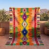 artistic-moroccan-berber-rug-bold-color-pattern Colorful Moroccan Rug, Artistic Moroccan Wool Rug, Custom Morrocan Rug, Handmade Carpet