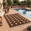 authentic-beni-ourain-rug-handwoven-wool-carpet Custom Moroccan Rug, Beni Ourain Brown & White Geometric, Square Shag Rug, Handmade Area Rug
