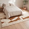 authentic-berber-rug-brown-white-tribal-wool-rug Brown & White Geometric Beni Ourain Rug | Handmade Moroccan Wool Area Rug | Berber Tribal Carpet | Modern Boho Home Deco | Custom Size Rugs