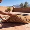 authentic-berber-rug-handwoven-moroccan-carpet Hand-Knotted Beni Ourain Wool Rug, Brown White Berber Shag Carpet