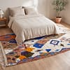 authentic-moroccan-rug-handwoven-berber-boho-home-decor Handmade Moroccan Azilal Rug, Colorful Tribal Geometric Berber Carpet