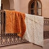 beni-ourain-style-rug-orange-cream-handmade-morocco-living-room Orange & White Polka Dot Moroccan Rug | Handmade Berber Wool Rug | Boho Nursery , Living Room Decor