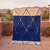 blue-beni-ourain-rug-handmade-moroccan-berber-carpet Royal Blue Beni Ourain Rug | Handmade Moroccan Berber Wool Area Rug for Modern Boho Decor