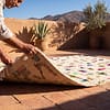boho-moroccan-rug-amazigh-symbols-wool-area-rug Amazigh Symbol Moroccan Rug | Handmade Berber Wool Carpet | Tifinagh Geometric Area Rug | Tribal Boho Home Decor | Custom Size Rugs