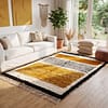 boho-moroccan-rug-soft-wool-area-rug-for-bedroom-living-room Mustard Yellow Beni Ourain Rug | Black Geometric Striped Moroccan Wool Rug | Handwoven Berber Area Rug | Tribal Handmade Carpet | Teppich
