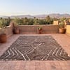 brown-beni-ourain-rug-moroccan-wool-area-rug-handmade Brown Handmade Wool Carpet |Artisan Moroccan Geometric Rug | Boho Berber Area Rug | Tribal Decor | unique home gift
