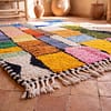 colorful-berber-rug-handmade-moroccan-azilal-carpet Handmade Moroccan Azilal Wool Rug – Colorful Geometric Berber Boho Area Carpet