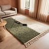 contemporary-beni-ourain-rug-olive-green-shag-rug Olive Green Beni Ourain Rug- Handmade Moroccan Wool Carpet - Minimalist Berber Shag Rug