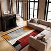 contemporary-berber-rug-soft-wool-living-room-rug Modern Colorblock Moroccan Rug | Handmade Berber Wool Area Rug | Geometric Color Block Carpet | Boho Living Room Rug | Custom Size