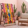 contemporary-colorful-moroccan-wool-area-rug Colorful Moroccan Rug, Artistic Moroccan Wool Rug, Custom Morrocan Rug, Handmade Carpet