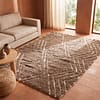 contemporary-moroccan-rug-geometric-wool-rug Brown Handmade Wool Carpet |Artisan Moroccan Geometric Rug | Boho Berber Area Rug | Tribal Decor | unique home gift