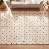 custom-berber-polka-dot-rug-neutral-boho-moroccan-rug Ivory Polka Dot Moroccan Rug | Handmade Berber Wool Carpet | Modern Boho Area Rug | Nursery & Living Room Decor | Custom Size Rug
