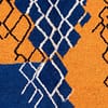 custom-moroccan-blue-rug-tribal-wool-area-rug-home-decor Handmade Beni Ourain Wool Rug – Moroccan Berber Boho Carpet, Blue Orange Geometric Design