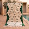 green-beni-ourain-rug-moroccan-wool-rug-handmade-berber-carpet Olive Green Beni Ourain Rug | Handmade Moroccan Wool Rug | Green & White Berber Carpet | Natural Fiber Boho Area Rug