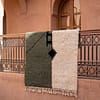 green-ivory-moroccan-rug-berber-shag-area-rug Olive Green Beni Ourain Rug- Handmade Moroccan Wool Carpet - Minimalist Berber Shag Rug