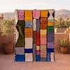 handmade-azilal-rug-brown-pink-white-geometric-moroccan-rug Handmade Moroccan Azilal Wool Rug – Colorful Geometric Berber Boho Area Carpet