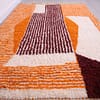 handmade-carpet Burgundy Moroccan Rug - Modern Abstract Moroccan Rug 9x12 - Handmade Wool Rug - Beni Ourain Rug - Orange Morrocan Rug - Berber Rug