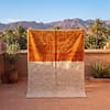 handmade-moroccan-beni-ourain-rug-orange-cream-berber-wool-carpet Orange & White Polka Dot Moroccan Rug | Handmade Berber Wool Rug | Boho Nursery , Living Room Decor