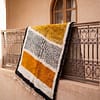 handmade-moroccan-berber-rug-modern-bohemian-wool-carpet Mustard Yellow Beni Ourain Rug | Black Geometric Striped Moroccan Wool Rug | Handwoven Berber Area Rug | Tribal Handmade Carpet | Teppich