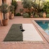 handmade-moroccan-green-rug-minimalist-boho-decor Olive Green Beni Ourain Rug- Handmade Moroccan Wool Carpet - Minimalist Berber Shag Rug