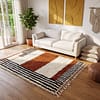 handwoven-moroccan-rug-contemporary-geometric-wool-area-rug Authentic Moroccan Berber Rug, Handwoven Wool Area Rug, Neutral Boho Living Room Carpet, Geometric Decor