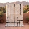 ivory-berber-rug-cream-shag-area-rug-neutral-home-decor-rug Handmade Ivory Moroccan Beni Mrirt Rug, High Pile Wool Berber Carpet