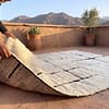 ivory-wool-rug-scandinavian-berber-rug-modern-minimalist-rug Handmade Ivory Moroccan Beni Mrirt Rug, High Pile Wool Berber Carpet