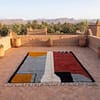 luxury-beni-mrirt-rug-colorful-moroccan-area-rug Modern Colorblock Moroccan Rug | Handmade Berber Wool Area Rug | Geometric Color Block Carpet | Boho Living Room Rug | Custom Size