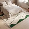 luxury-beni-ourain-rug-handwoven-moroccan-carpet Olive Green Beni Ourain Rug | Handmade Moroccan Wool Rug | Green & White Berber Carpet | Natural Fiber Boho Area Rug