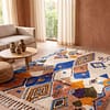 luxury-moroccan-area-rug-colorful-geometric-boho-style Handmade Moroccan Azilal Rug, Colorful Tribal Geometric Berber Carpet