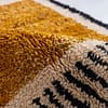 luxury-moroccan-rug-neutral-yellow-black-bohemian-decor Mustard Yellow Beni Ourain Rug | Black Geometric Striped Moroccan Wool Rug | Handwoven Berber Area Rug | Tribal Handmade Carpet | Teppich