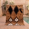 luxury-moroccan-wool-rug-handmade-tribal-carpet Hand-Knotted Beni Ourain Wool Rug, Brown White Berber Shag Carpet