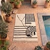 minimalist-beni-ourain-rug-black-white-tribal-pattern-rug Abstract Berber Wool Rug | Black White Moroccan Tribal Carpet | Large Geometric Abstract Rug
