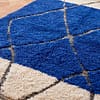 minimalist-blue-beni-ourain-rug-scandinavian-style Royal Blue Beni Ourain Rug | Handmade Moroccan Berber Wool Area Rug for Modern Boho Decor