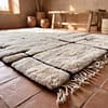 minimalist-decor-rug-natural-ivory-wool-area-rug Handmade Ivory Moroccan Beni Mrirt Rug, High Pile Wool Berber Carpet