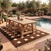 modern-moroccan-area-rug-brown-check-pattern-rug Custom Moroccan Rug, Beni Ourain Brown & White Geometric, Square Shag Rug, Handmade Area Rug