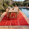 modern-moroccan-red-rug-tribal-berber-carpet-handwoven-wool-design Handmade Beni Ourain Red Rug – Authentic Moroccan Red Rug, Geometric Design, Boho Home Decor