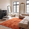 moroccan-Terracotta-berber-rug Beni Ourain Rug Terracotta Brown, Moroccan Rug 8x10, Handmade Wool Rug, Berber Carpet, Boho Living Room, High Pile Area Rug