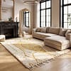 moroccan-area-rug-hand-knotted-boho-living-room-rug Mustard Geometric Moroccan Wool Carpet | Handmade Berber Area Rug | Boho Modern Living Room Decor