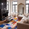 moroccan-azilal-rug-white-brown-orange-geometric-rug Handmade Moroccan Azilal Wool Rug – Colorful Geometric Berber Boho Area Carpet