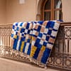 moroccan-checkered-rug-plush-bohemian-living-room-carpet Handmade Moroccan Azilal Rug | Blue Berber Wool Geometric Carpet